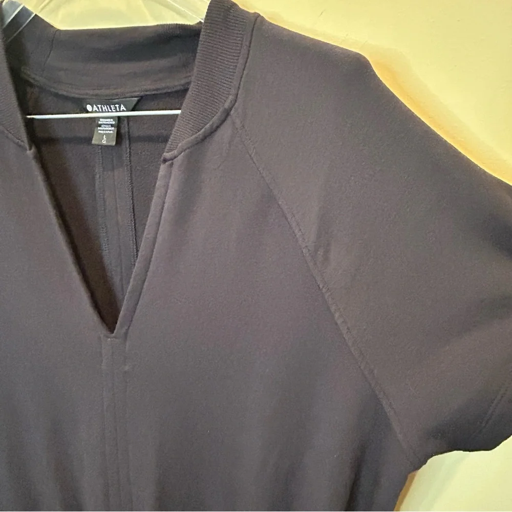Athleta Black Short Sleeve Romper - Picture 3 of 9
